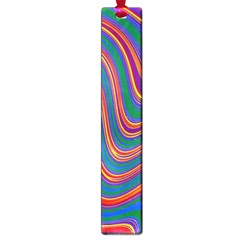 Gay Pride Rainbow Wavy Thin Layered Stripes Large Book Marks by VernenInk