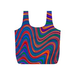 Gay Pride Rainbow Wavy Thin Layered Stripes Full Print Recycle Bag (s) by VernenInk