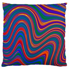 Gay Pride Rainbow Wavy Thin Layered Stripes Standard Flano Cushion Case (one Side) by VernenInk