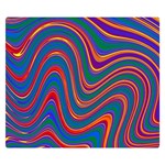 Gay Pride Rainbow Wavy Thin Layered Stripes Double Sided Flano Blanket (Small)  50 x40  Blanket Back