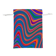 Gay Pride Rainbow Wavy Thin Layered Stripes Lightweight Drawstring Pouch (s) by VernenInk