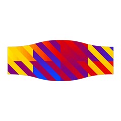 Gay Pride Rainbow Diagonal Striped Checkered Squares Stretchable Headband