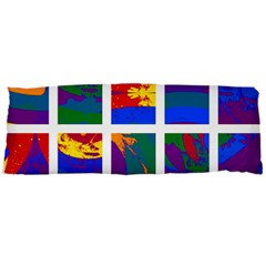 Gay Pride Rainbow Abstract Painted Squares Grid Body Pillow Case Dakimakura (two Sides) by VernenInk