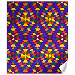 Gay Pride Geometric Diamond Pattern Canvas 8  X 10 