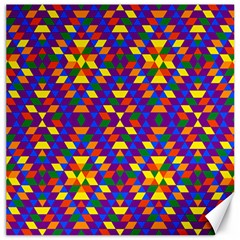 Gay Pride Geometric Diamond Pattern Canvas 16  X 16  by VernenInk