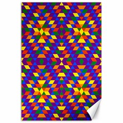 Gay Pride Geometric Diamond Pattern Canvas 20  X 30  by VernenInk