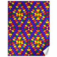 Gay Pride Geometric Diamond Pattern Canvas 36  X 48  by VernenInk