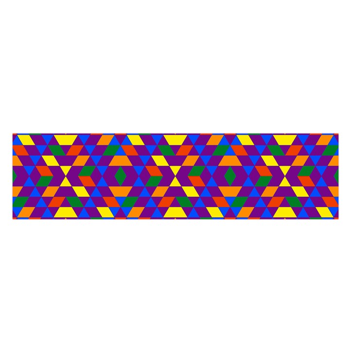 Gay Pride Geometric Diamond Pattern Satin Scarf (Oblong)