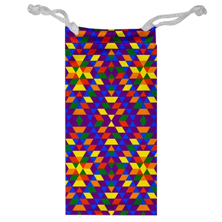 Gay Pride Geometric Diamond Pattern Jewelry Bag