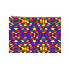 Gay Pride Geometric Diamond Pattern Cosmetic Bag (large) by VernenInk