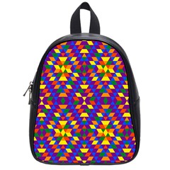 Gay Pride Geometric Diamond Pattern School Bag (small) by VernenInk