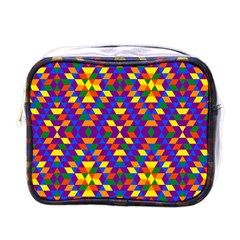 Gay Pride Geometric Diamond Pattern Mini Toiletries Bag (one Side) by VernenInk