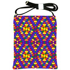 Gay Pride Geometric Diamond Pattern Shoulder Sling Bag by VernenInk