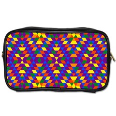 Gay Pride Geometric Diamond Pattern Toiletries Bag (one Side) by VernenInk