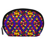 Gay Pride Geometric Diamond Pattern Accessory Pouch (Large) Front