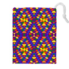 Gay Pride Geometric Diamond Pattern Drawstring Pouch (4xl)