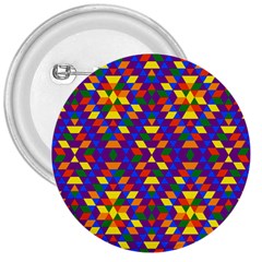 Gay Pride Geometric Diamond Pattern 3  Buttons by VernenInk