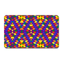 Gay Pride Geometric Diamond Pattern Magnet (rectangular) by VernenInk