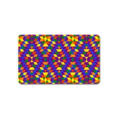 Gay Pride Geometric Diamond Pattern Magnet (name Card)