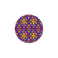 Gay Pride Geometric Diamond Pattern Golf Ball Marker (10 Pack) by VernenInk