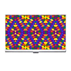 Gay Pride Geometric Diamond Pattern Business Card Holder by VernenInk