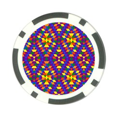 Gay Pride Geometric Diamond Pattern Poker Chip Card Guard by VernenInk