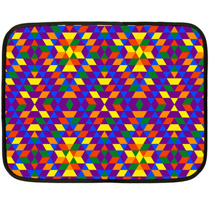 Gay Pride Geometric Diamond Pattern Fleece Blanket (Mini)