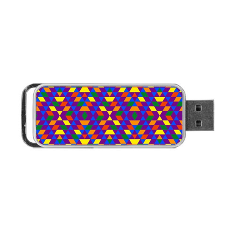 Gay Pride Geometric Diamond Pattern Portable USB Flash (One Side)