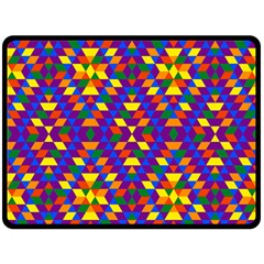 Gay Pride Geometric Diamond Pattern Double Sided Fleece Blanket (large)  by VernenInk