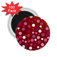 Lesbian Pride Flag Scattered Polka Dots 2.25  Magnets (100 pack) 