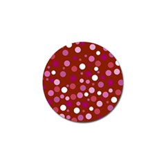 Lesbian Pride Flag Scattered Polka Dots Golf Ball Marker (10 pack)