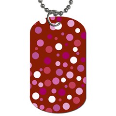 Lesbian Pride Flag Scattered Polka Dots Dog Tag (Two Sides)