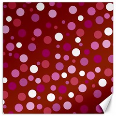 Lesbian Pride Flag Scattered Polka Dots Canvas 12  x 12 