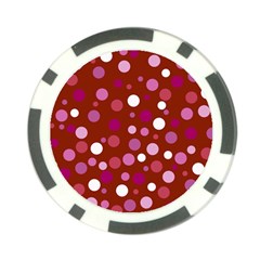 Lesbian Pride Flag Scattered Polka Dots Poker Chip Card Guard