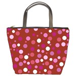 Lesbian Pride Flag Scattered Polka Dots Bucket Bag Front