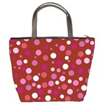 Lesbian Pride Flag Scattered Polka Dots Bucket Bag Back