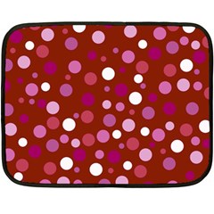 Lesbian Pride Flag Scattered Polka Dots Fleece Blanket (mini) by VernenInk