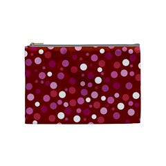 Lesbian Pride Flag Scattered Polka Dots Cosmetic Bag (Medium)