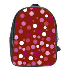 Lesbian Pride Flag Scattered Polka Dots School Bag (large) by VernenInk