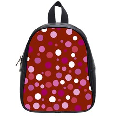 Lesbian Pride Flag Scattered Polka Dots School Bag (small) by VernenInk