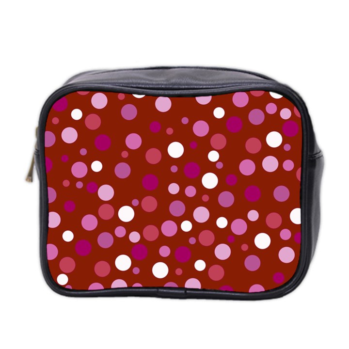 Lesbian Pride Flag Scattered Polka Dots Mini Toiletries Bag (Two Sides)