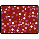 Lesbian Pride Flag Scattered Polka Dots Fleece Blanket (Large)  80 x60  Blanket Front