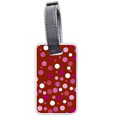 Lesbian Pride Flag Scattered Polka Dots Luggage Tag (one side)