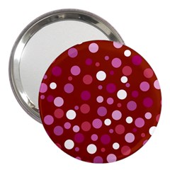 Lesbian Pride Flag Scattered Polka Dots 3  Handbag Mirrors