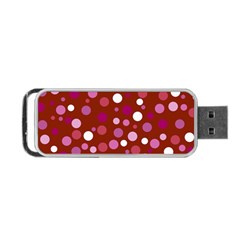 Lesbian Pride Flag Scattered Polka Dots Portable USB Flash (One Side)