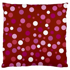 Lesbian Pride Flag Scattered Polka Dots Large Flano Cushion Case (One Side)