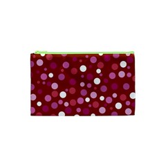 Lesbian Pride Flag Scattered Polka Dots Cosmetic Bag (XS)