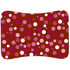 Lesbian Pride Flag Scattered Polka Dots Velour Seat Head Rest Cushion