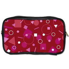 Lesbian Pride Flag Retro Shapes Pattern Toiletries Bag (one Side) by VernenInk