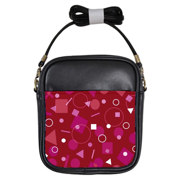 Lesbian Pride Flag Retro Shapes Pattern Girls Sling Bag